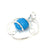 Silver Plated Shiny Glass Pendant - Blue | Charles Albert Jewelry