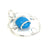 Silver Plated Shiny Glass Pendant - Blue | Charles Albert Jewelry