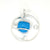 Silver Plated Shiny Glass Pendant - Blue | Charles Albert Jewelry