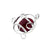 Silver Plated Shiny Glass Pendant - Burgandy | Charles Albert Jewelry