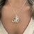 Silver Plated Shiny Glass Pendant - Clear | Charles Albert Jewelry