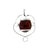 Silver Plated Shiny Glass Pendant - Orange | Charles Albert Jewelry