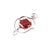 Silver Plated Shiny Glass Pendant - Red | Charles Albert Jewelry