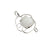 Silver Plated Shiny Glass Pendant - White | Charles Albert Jewelry