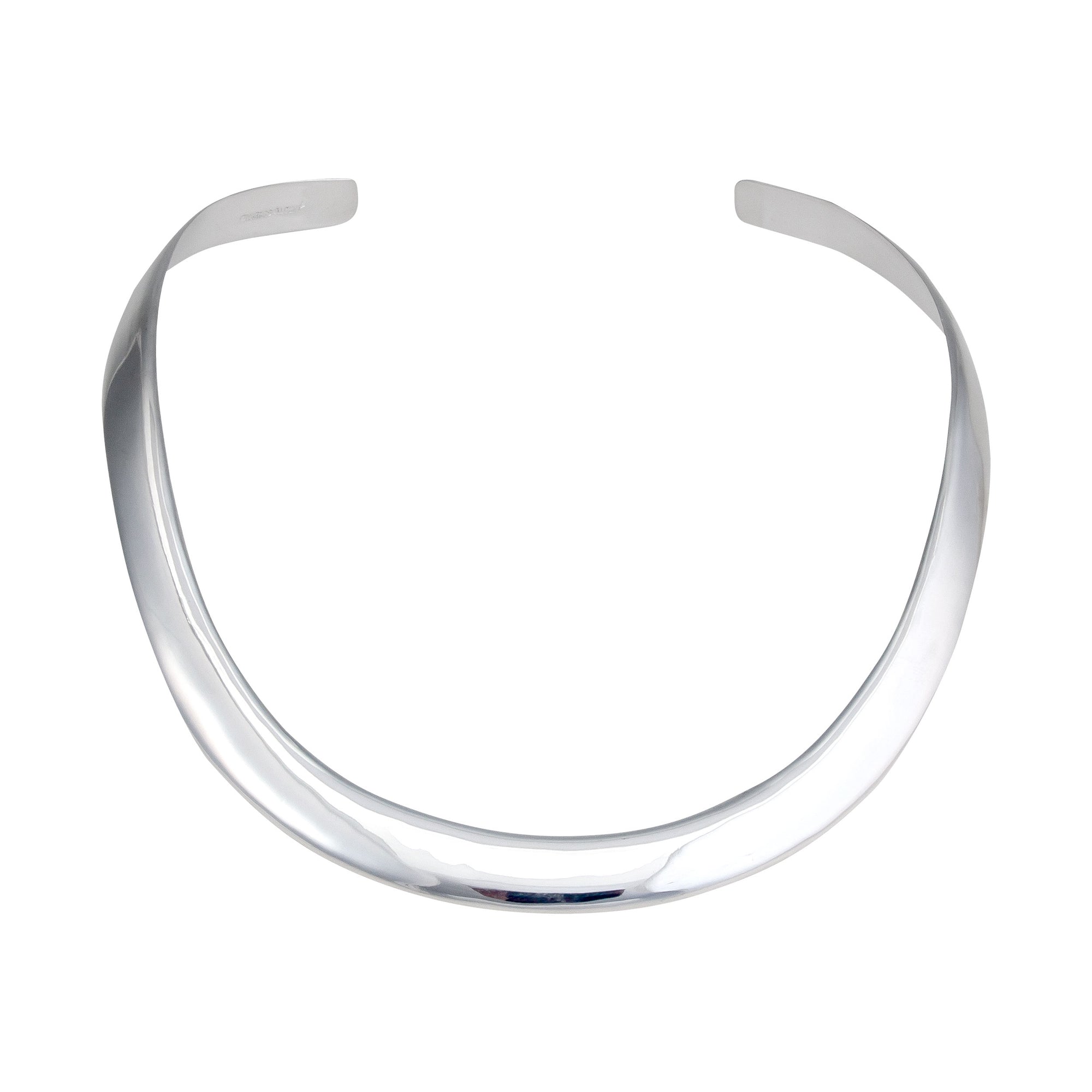 Silver Plated Thicker Open Round Graduated Collar | Charles Albert Jewelry