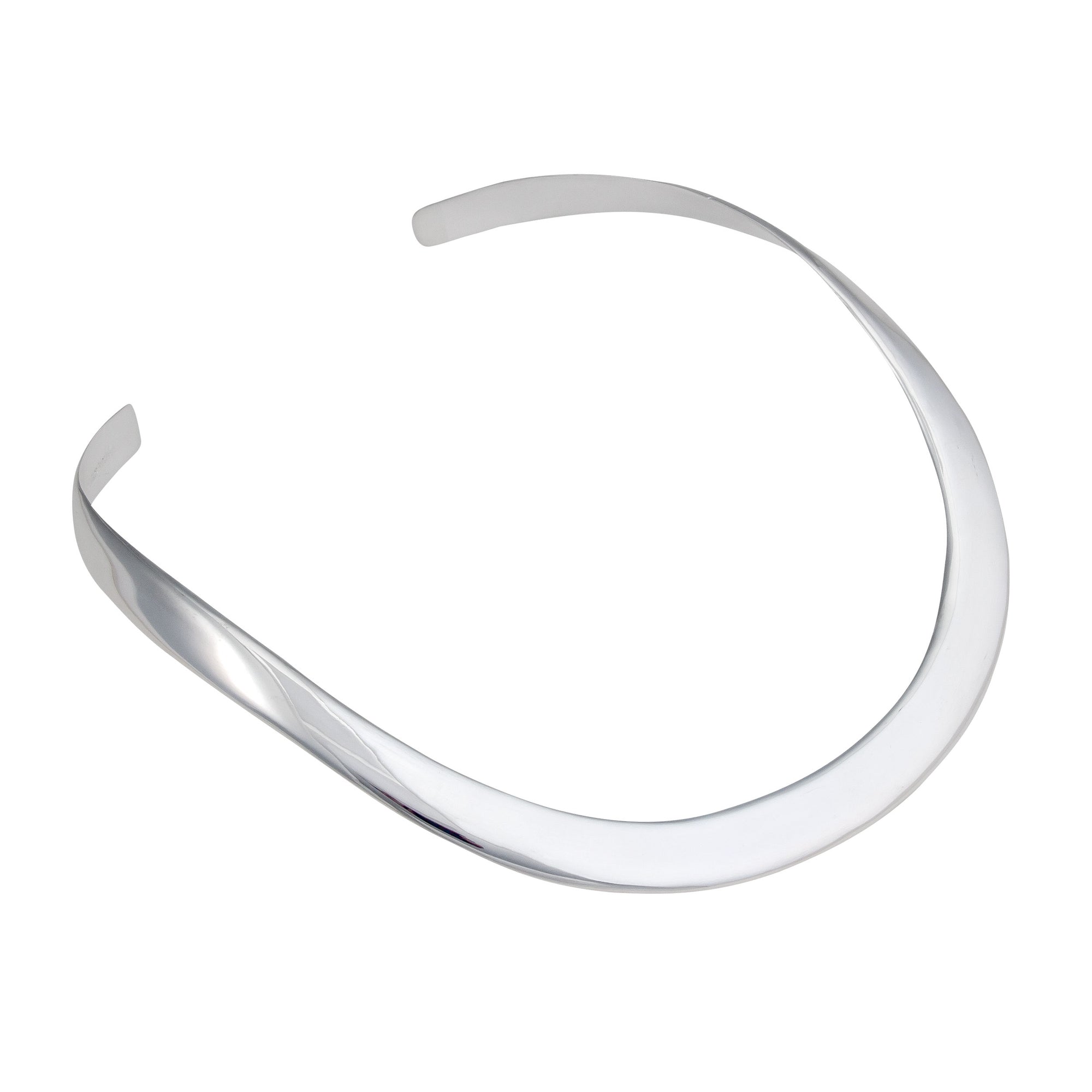 Silver Plated Thicker Open Round Graduated Collar | Charles Albert Jewelry