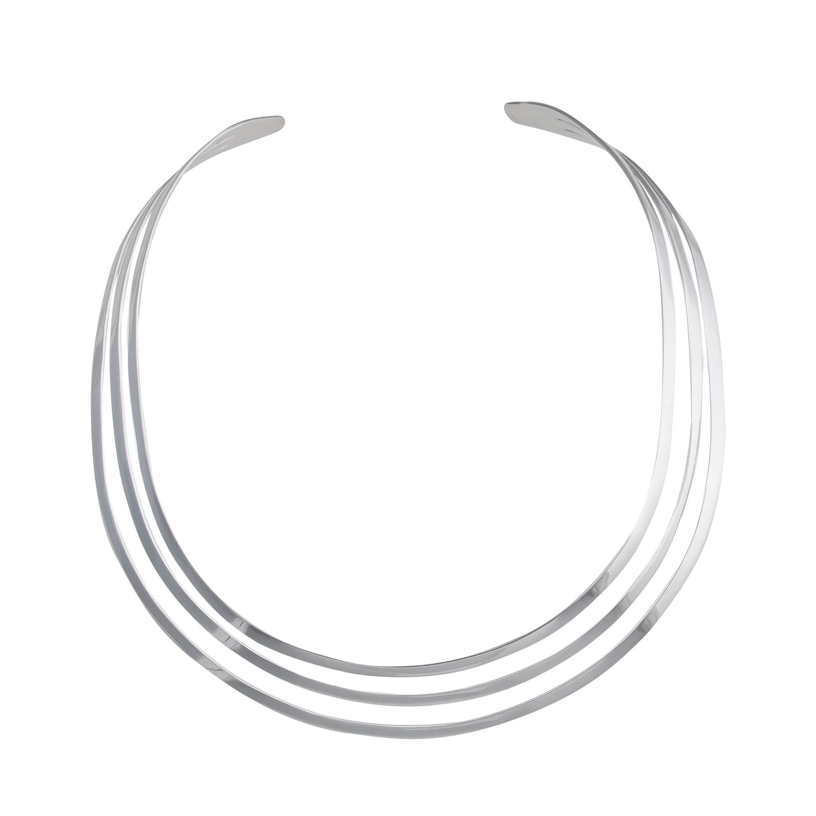 Silver Plated Triple Neck Collar | Charles Albert Jewelry