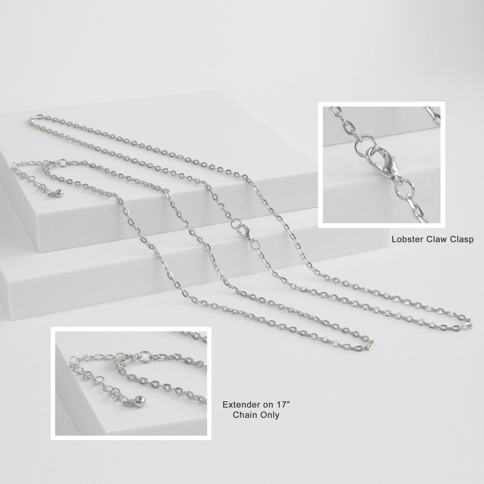Silver Tone Flat Oval Base Metal Chain | Charles Albert Jewelry