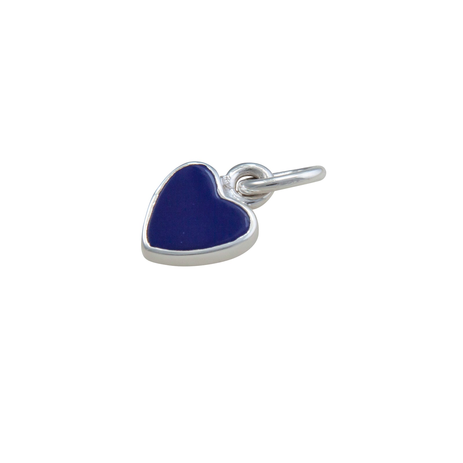Sterling Silver Lapis Lazuli Heart Charm Pendant | Charles Albert Jewelry