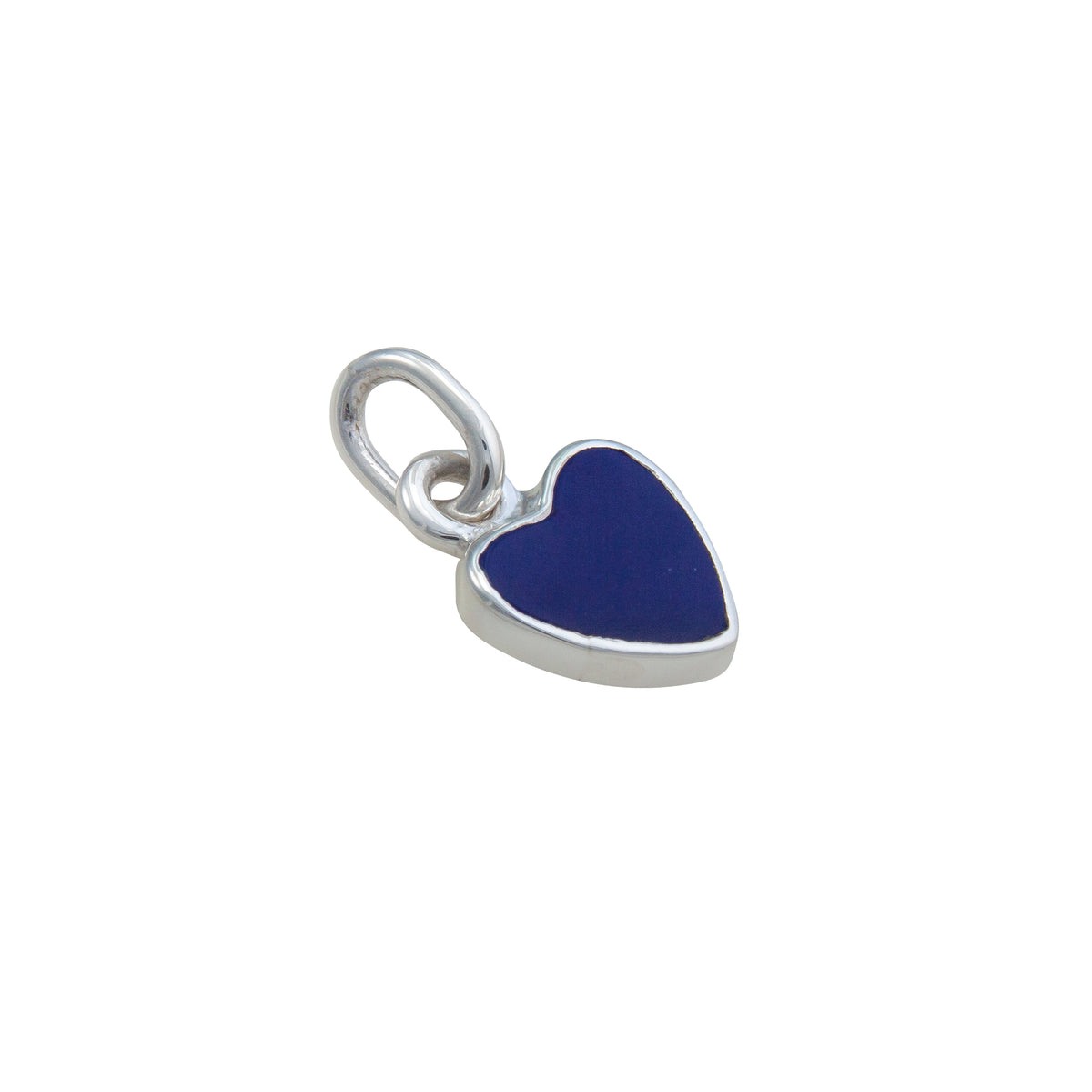 Sterling Silver Lapis Lazuli Heart Charm Pendant | Charles Albert Jewelry
