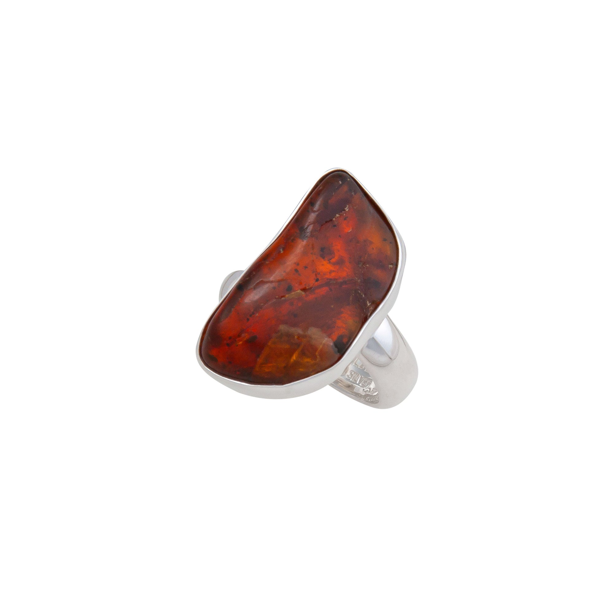 Sterling Silver Amber Adjustable Ring | Charles Albert Jewelry