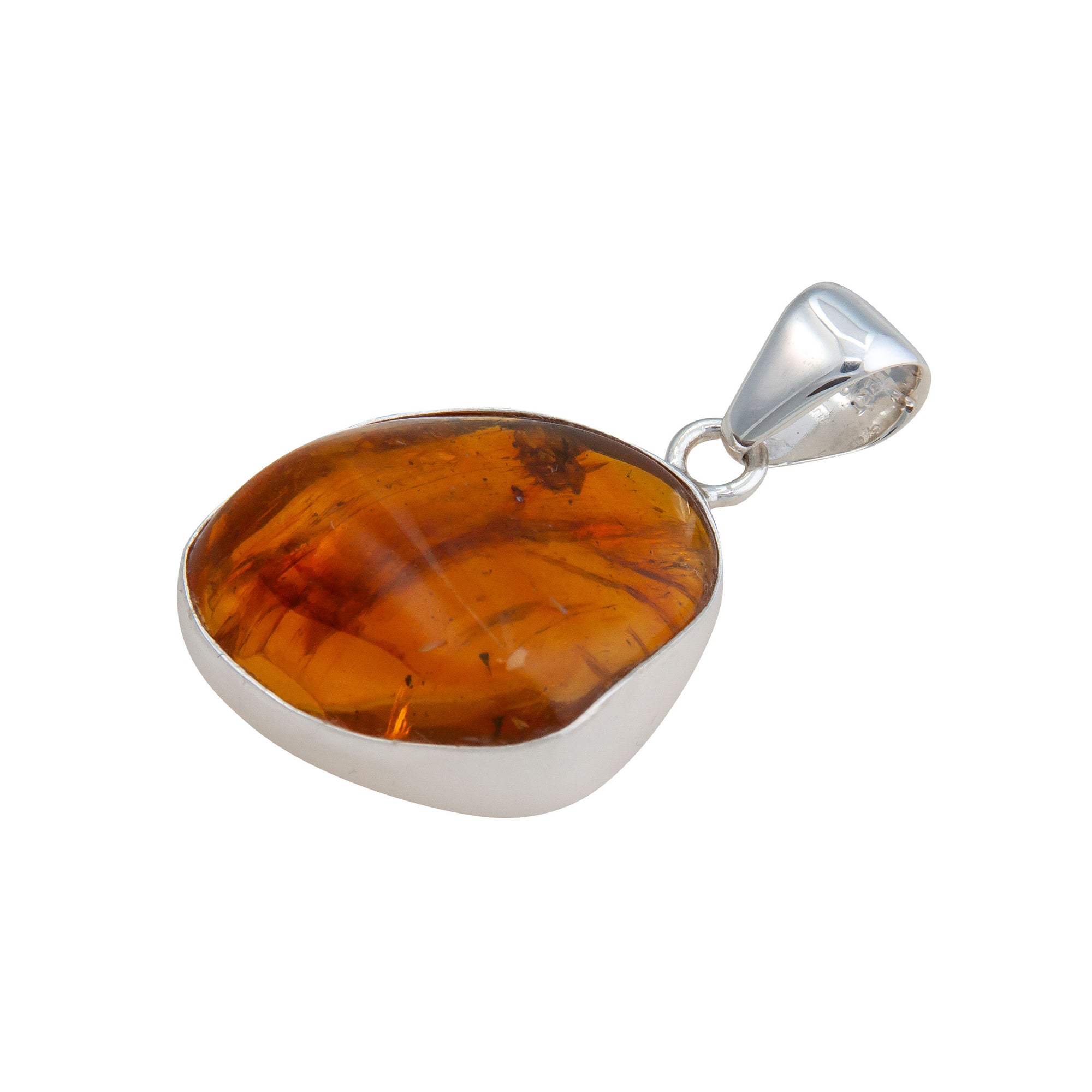 Sterling-Silver-Amber-Pendant | Charles Albert Jewelry