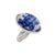 Sterling Silver Azure Blue Porcelain Adjustable Ring | Charles Albert Jewelry