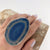 Sterling Silver Blue Agate Slice Adjustable Ring - Style #2 | Charles Albert Jewelry