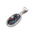 Sterling Silver Blue Fordite Oval Rope Pendant | Charles Albert Jewelry