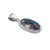 Sterling Silver Blue Fordite Oval Rope Pendant | Charles Albert Jewelry