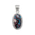 Sterling Silver Blue Fordite Oval Rope Pendant | Charles Albert Jewelry