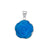 Sterling Silver Blue Rose Fiber Optic Pendant | Charles Albert Jewelry