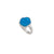 Sterling Silver Blue Rose Fiber Optic Petite Adjustable Ring | Charles Albert Jewelry