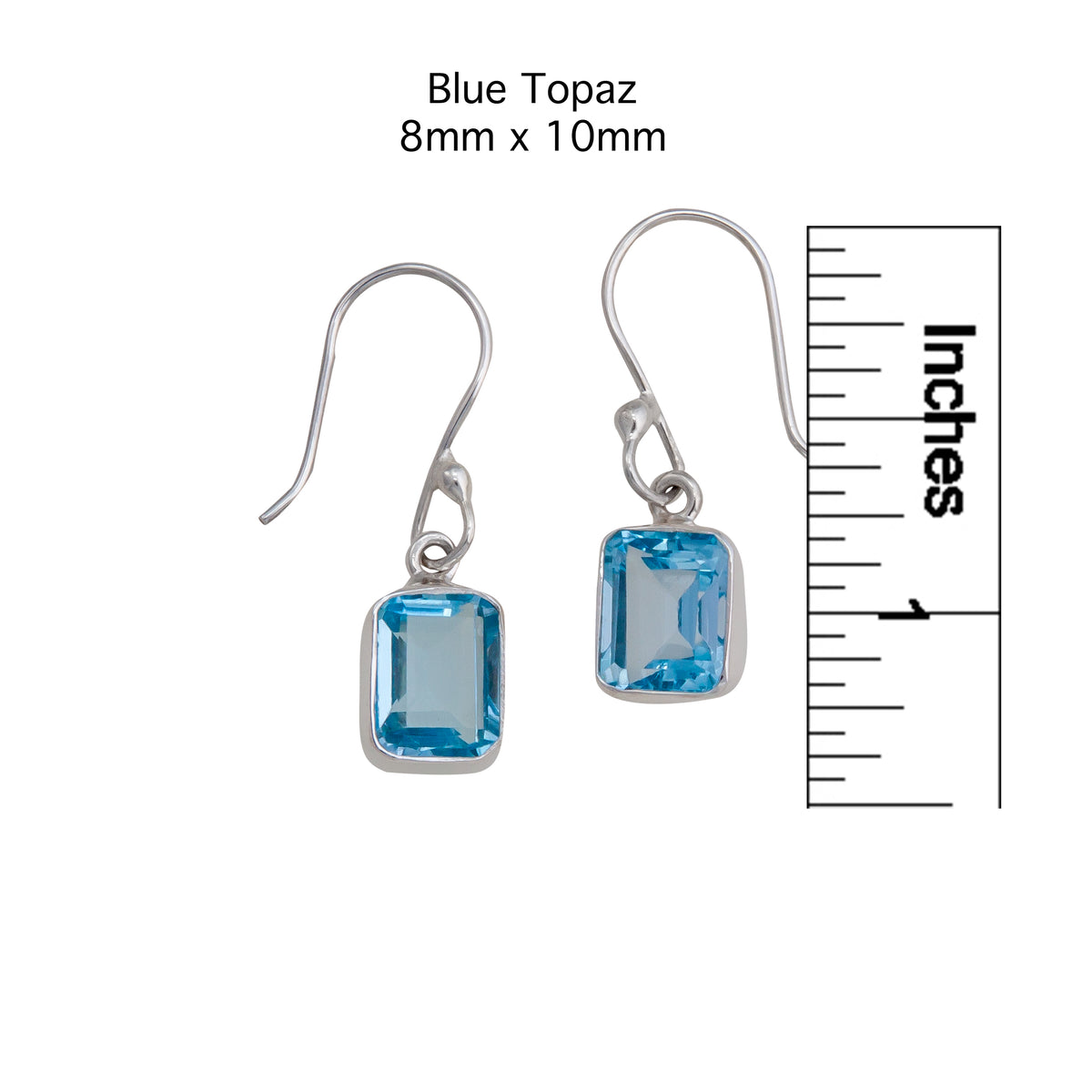 Sterling Silver Blue Topaz Drop Earrings | Charles Albert Jewelry