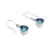 Sterling Silver Blue Topaz Trillion Drop Earrings | Charles Albert Jewelry