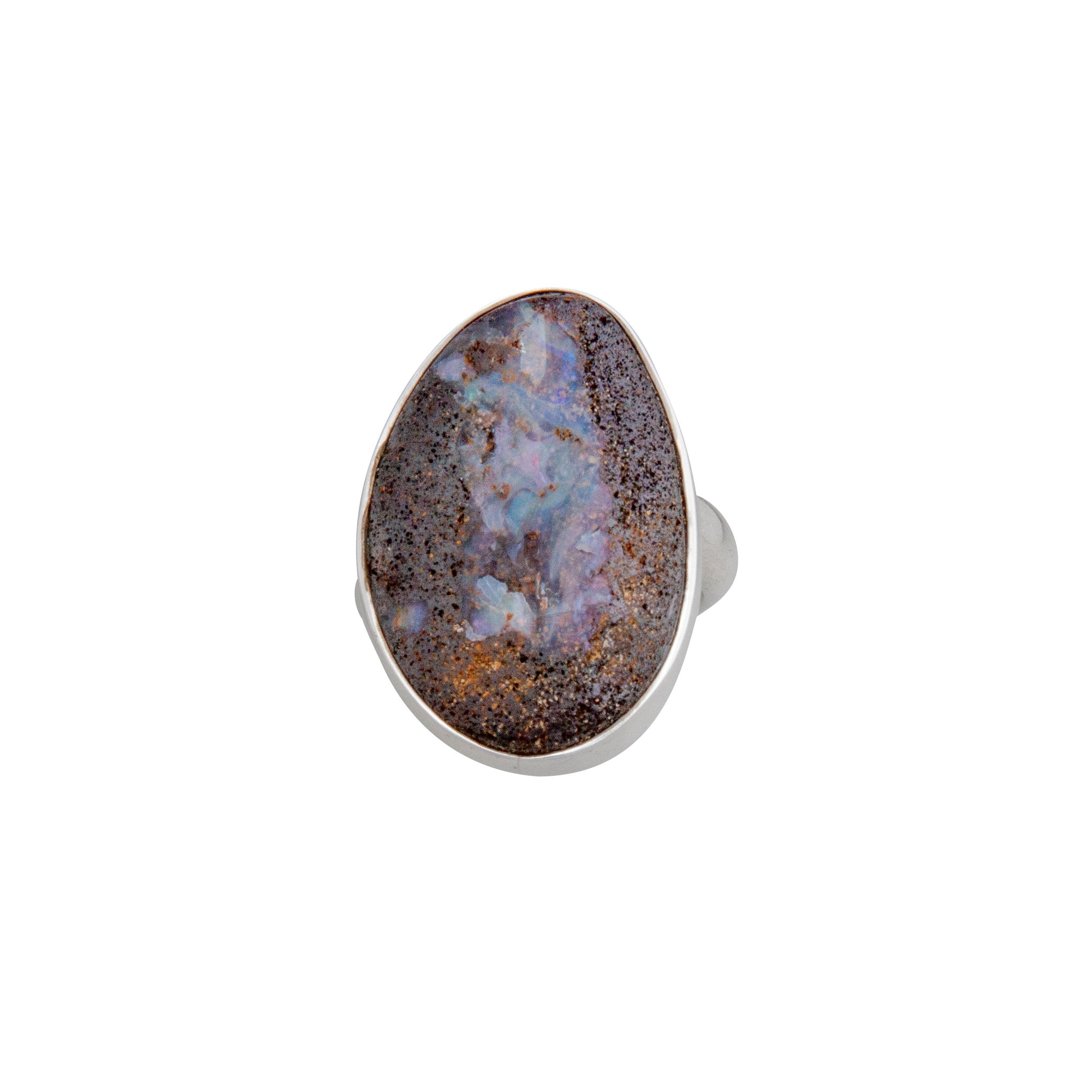 Sterling Silver Boulder Opal Adjustable Ring | Charles Albert Jewelry