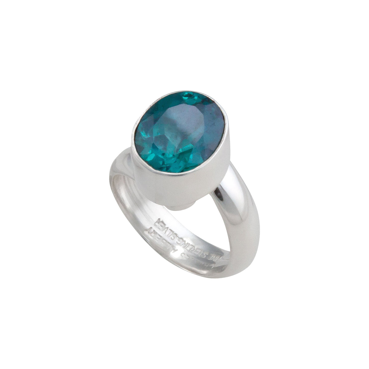 Sterling Silver Chrome Dioptase Adjustable Ring | Charles Albert Jewelry