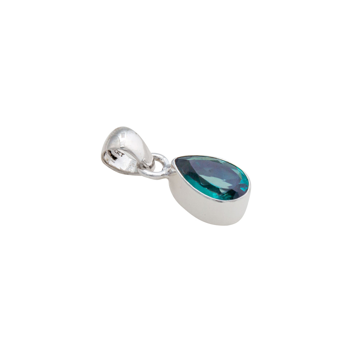 Sterling Silver Chrome Dioptase Teardrop Pendant | Charles Albert Jewelry