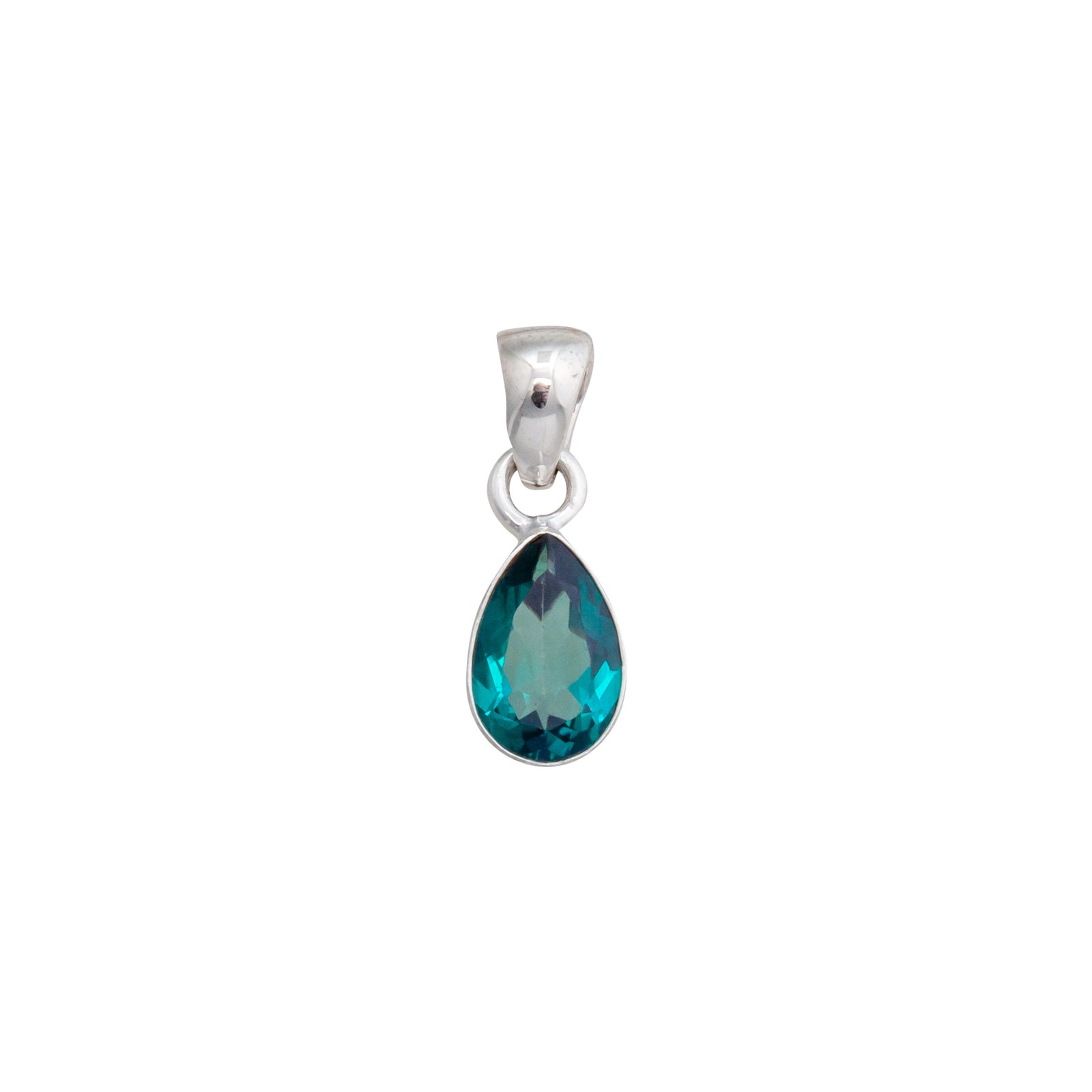 Sterling Silver Chrome Dioptase Teardrop Pendant | Charles Albert Jewelry