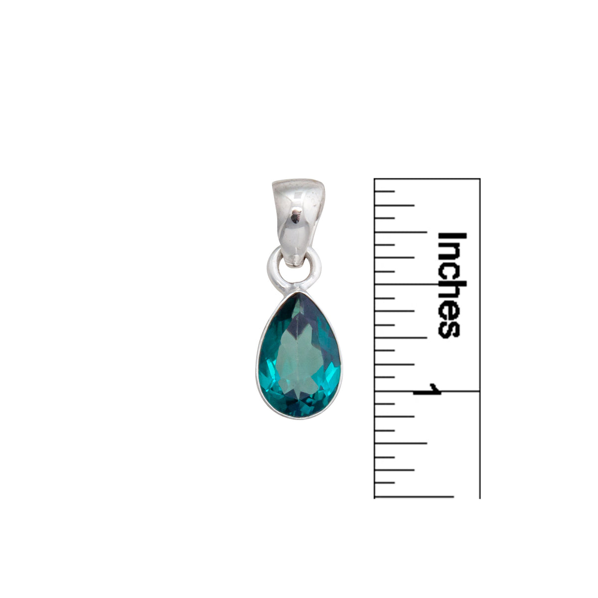 Sterling Silver Chrome Dioptase Teardrop Pendant | Charles Albert Jewelry