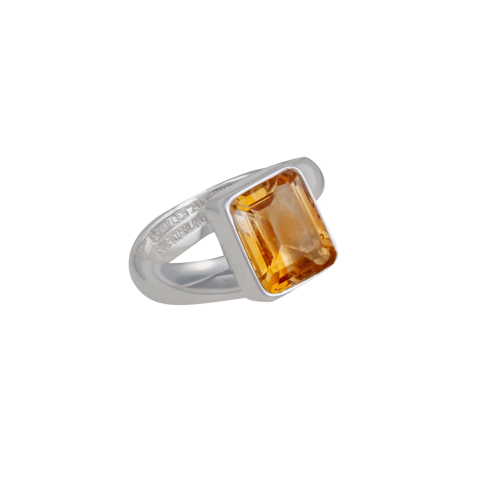 Sterling Silver Citrine Adjustable Ring | Charles Albert Jewelry