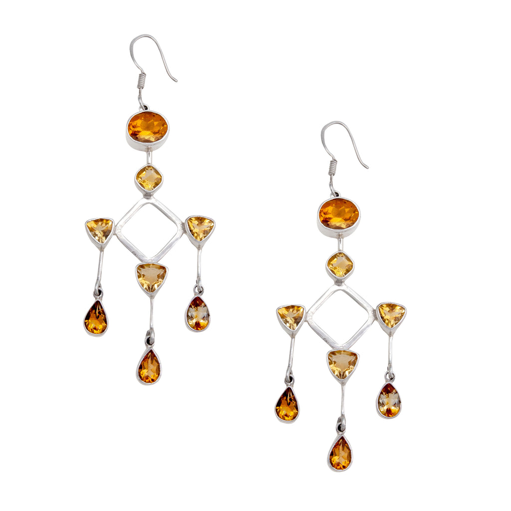 Sterling Silver Citrine Chandelier Post Earrings Charles Albert Inc