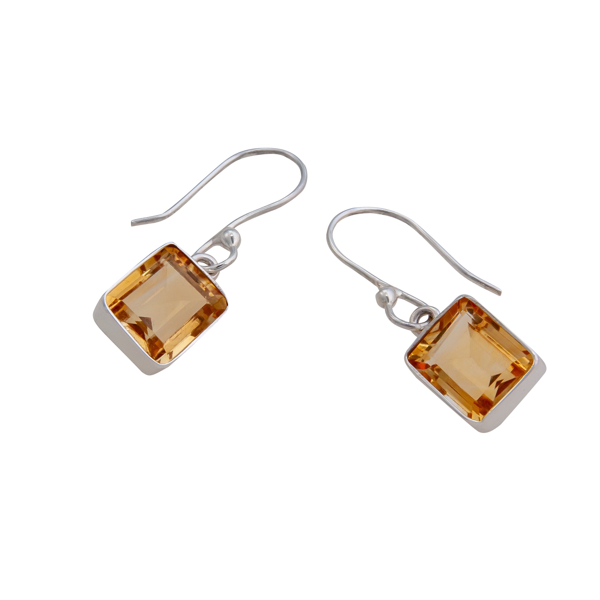 Sterling Silver Citrine Drop Earrings | Charles Albert Jewelry