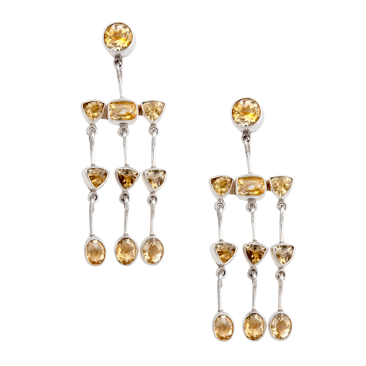 Sterling Silver Citrine Luster Post Earrings | Charles Albert Jewelry