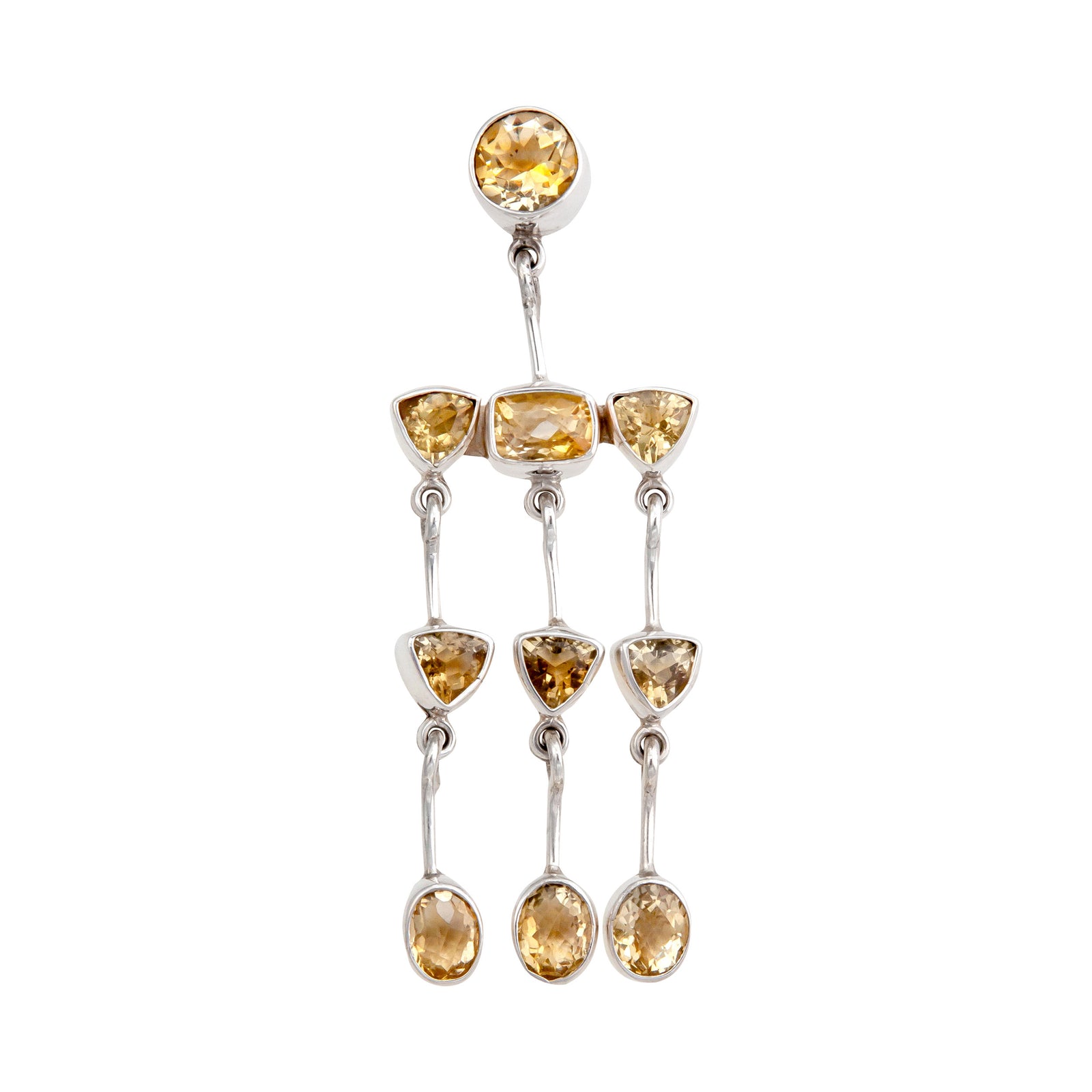 Citrine earrings sterling authentic silver