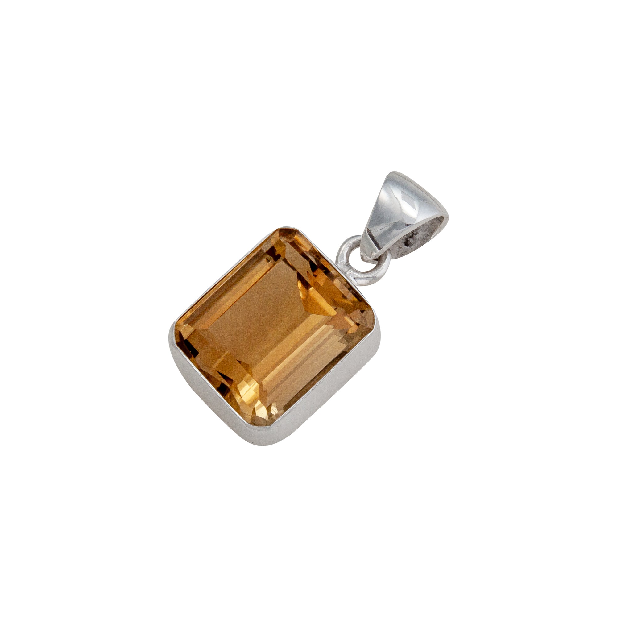 Sterling Silver Citrine Pendant | Charles Albert Jewelry