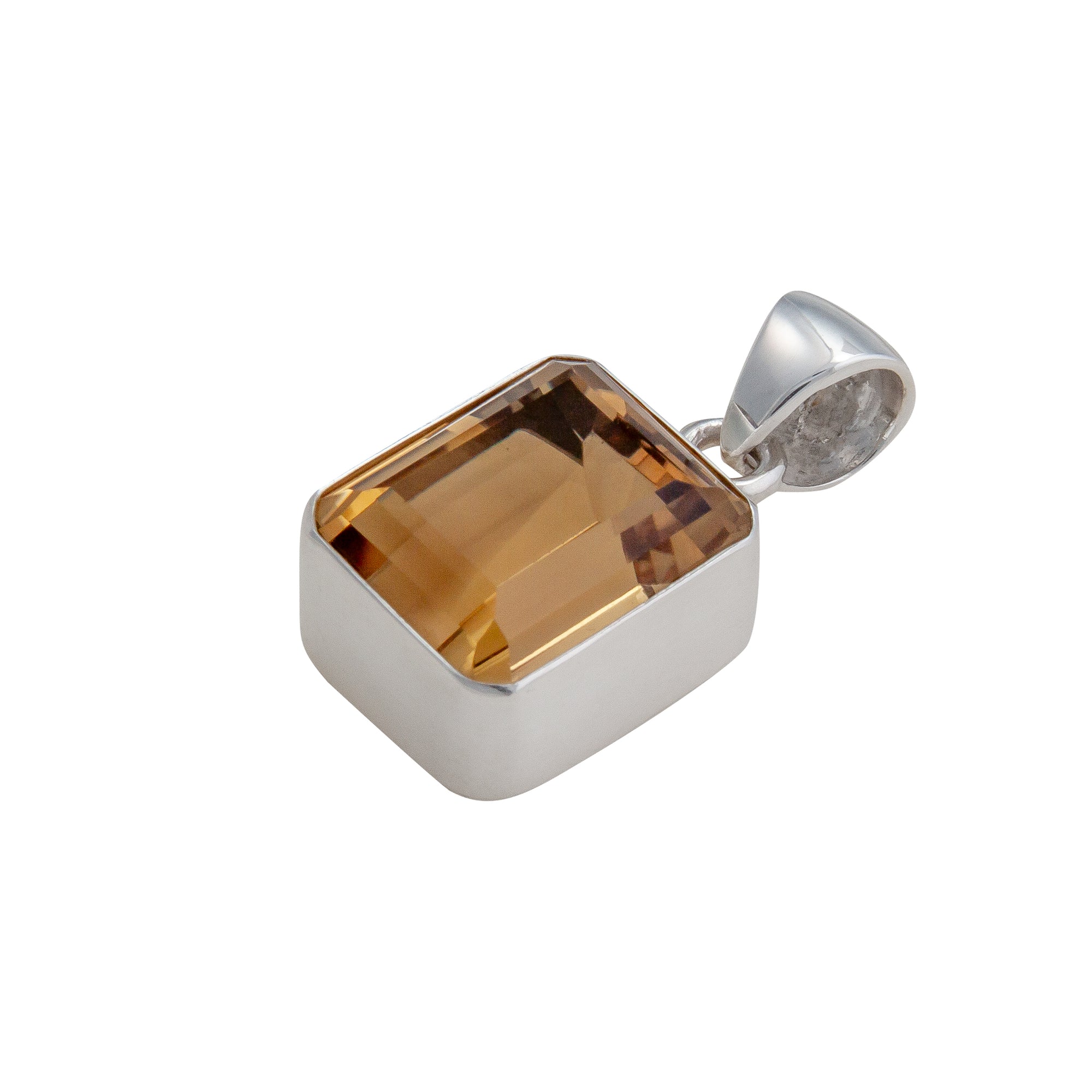 Sterling Silver Citrine Pendant | Charles Albert Jewelry