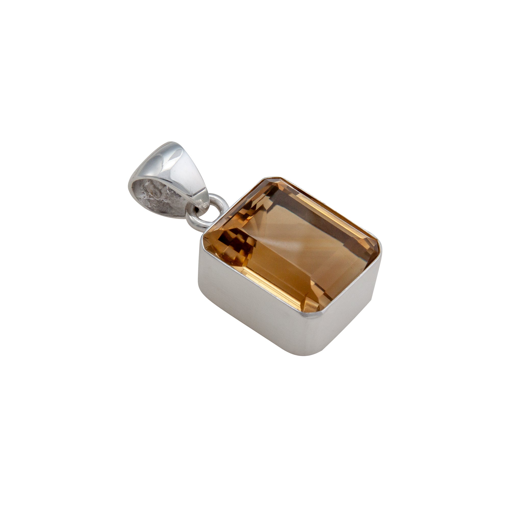 Sterling Silver Citrine Pendant | Charles Albert Jewelry