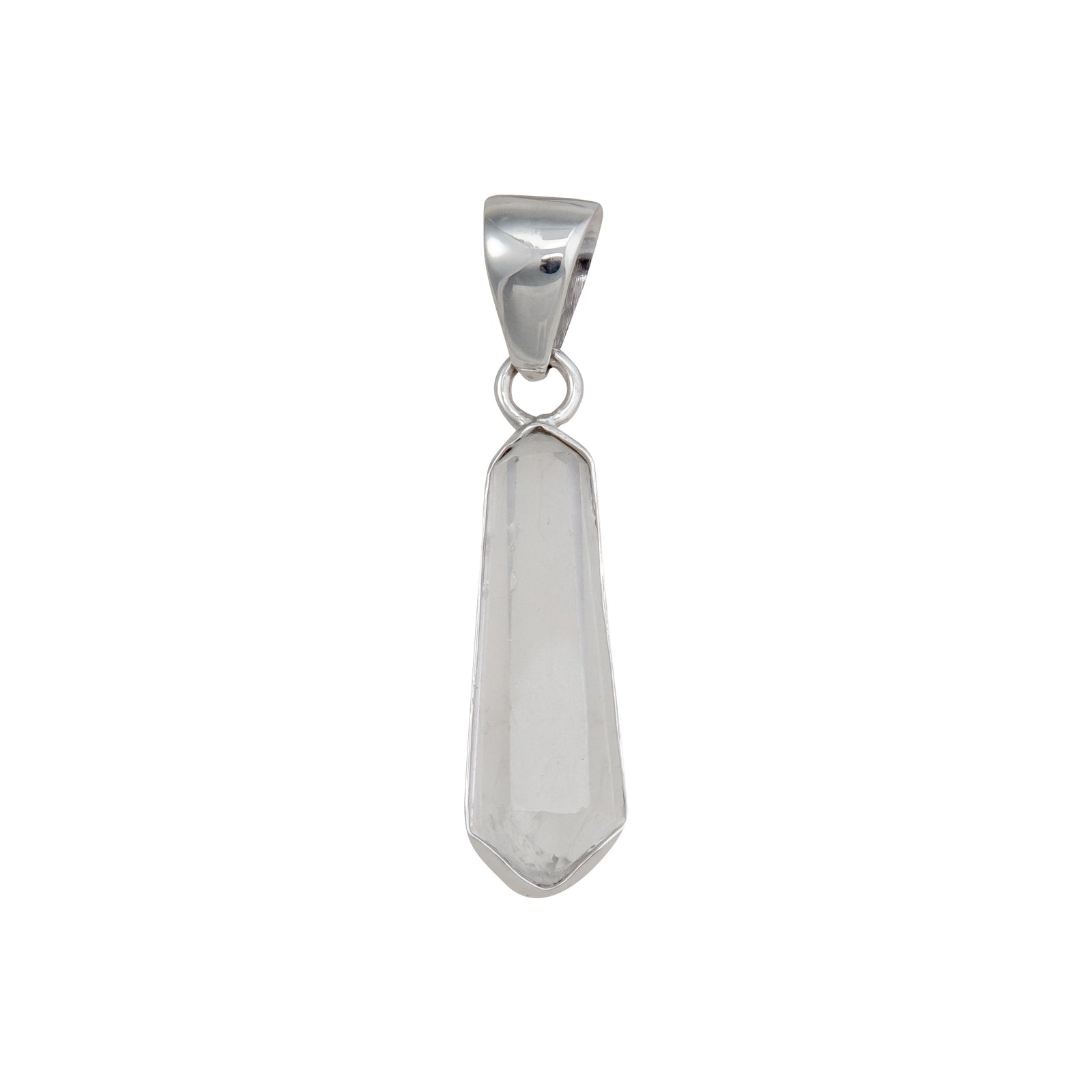 Sterling Silver Clear Quartz Point Pendant | Charles Albert Jewelry