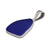 Sterling Silver Cobalt Blue Recycled Glass Pendant - Side View | Charles Albert Jewelry