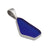 Sterling Silver Cobalt Blue Recycled Glass Pendant - Side View | Charles Albert Jewelry