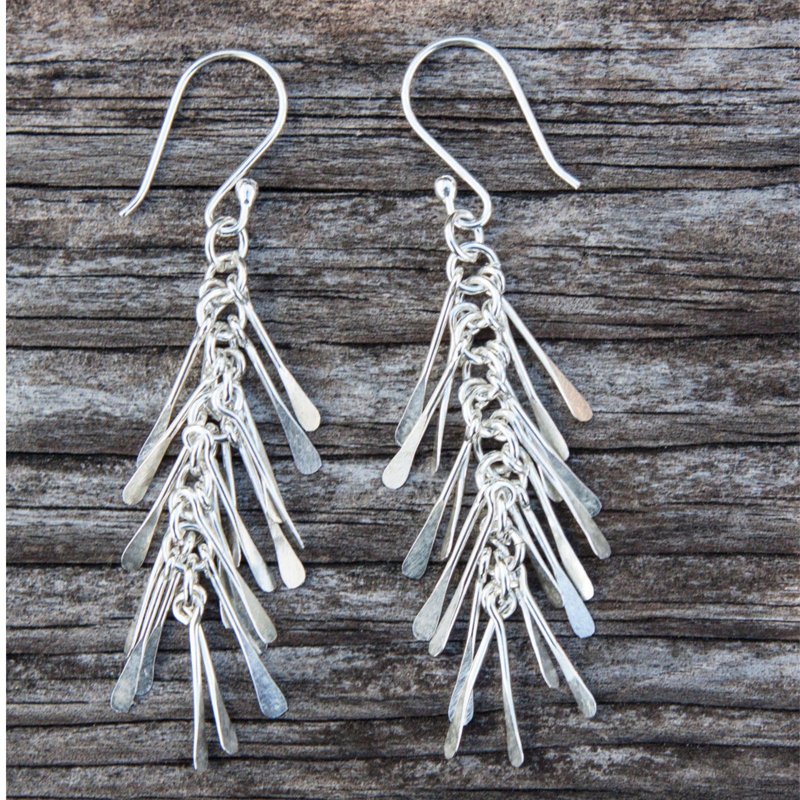 Sterling Silver Fringe Drop Earrings | Charles Albert Jewelry
