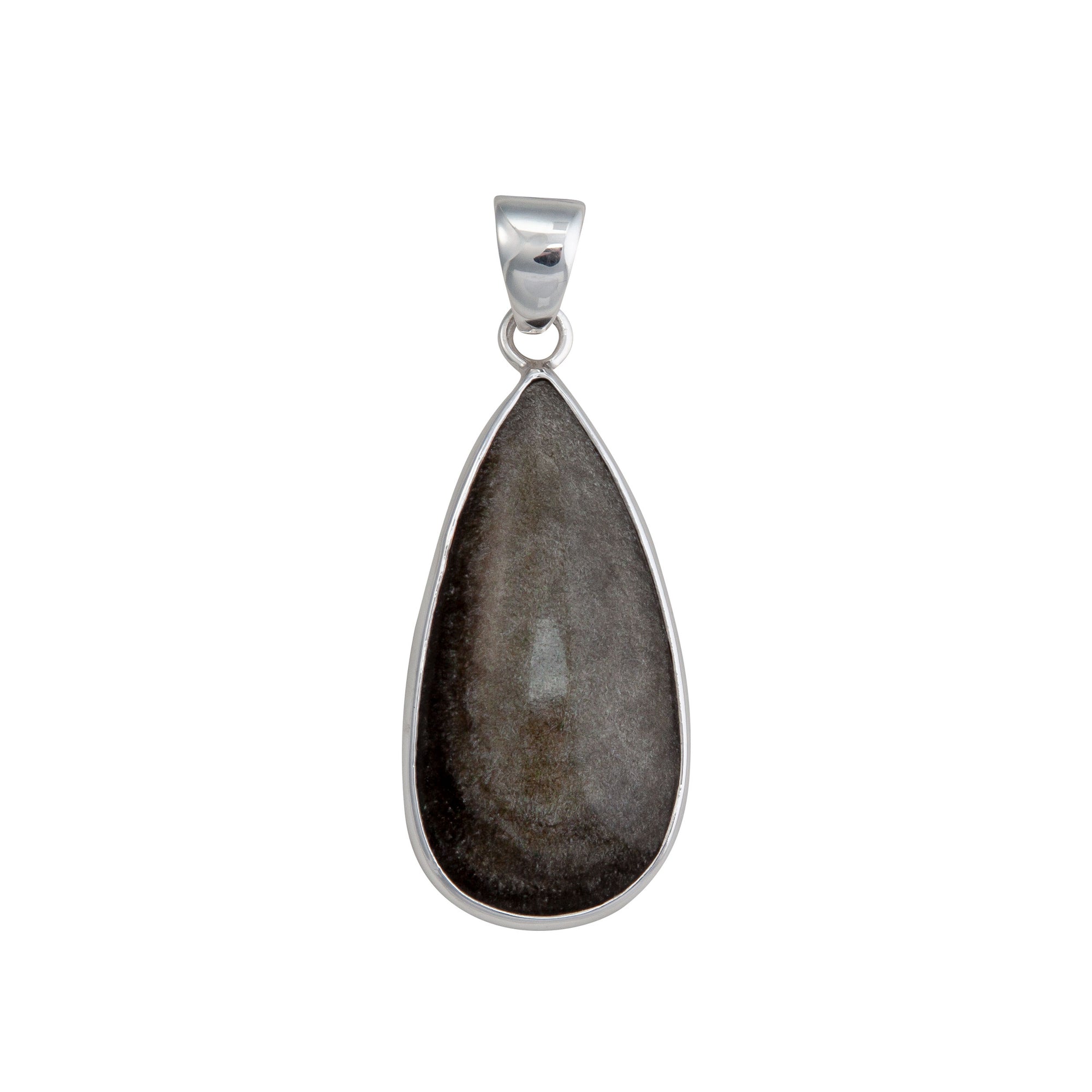 Sterling Silver Gold Sheen Obsidian Pendant | Charles Albert Jewelry