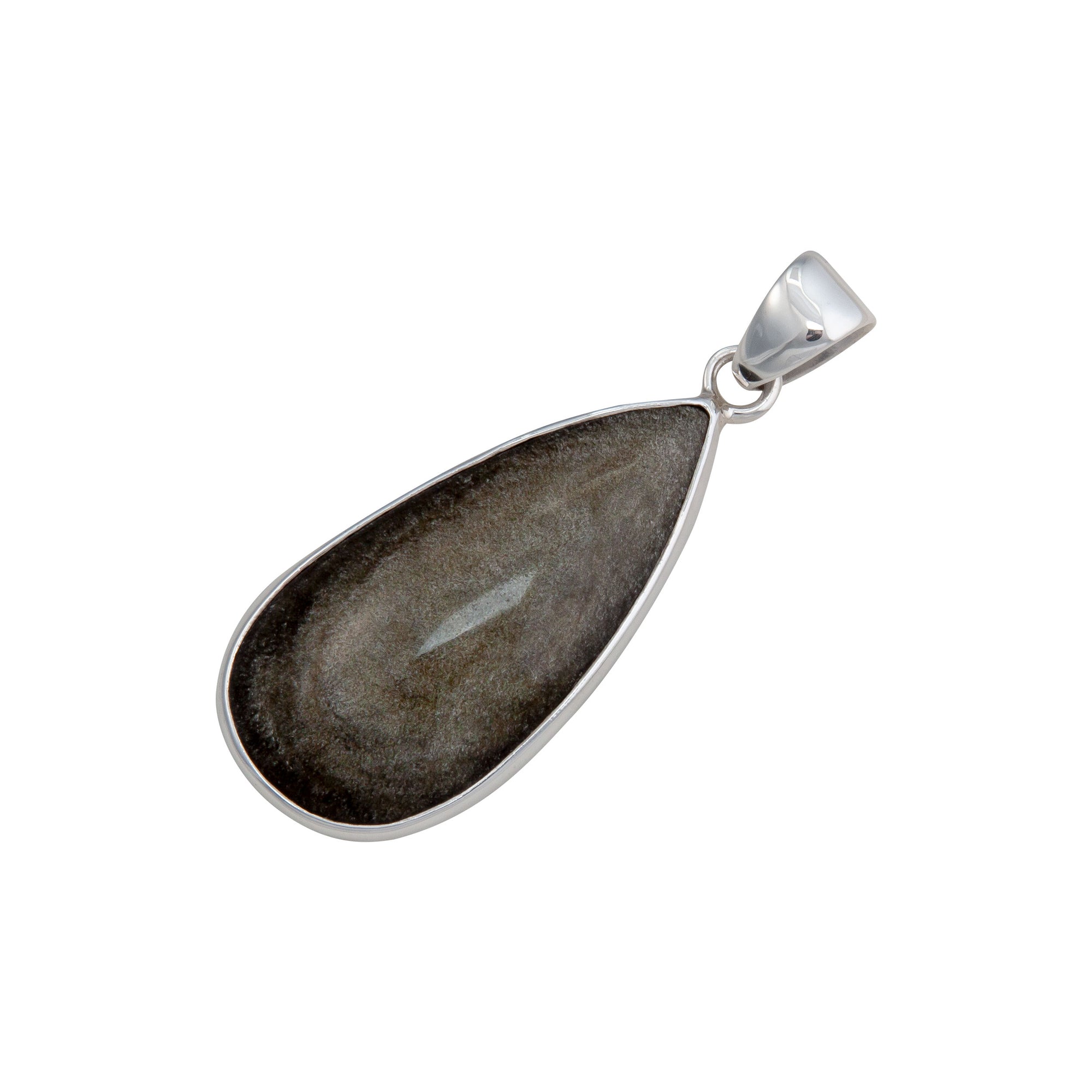 Sterling Silver Gold Sheen Obsidian Pendant | Charles Albert Jewelry