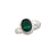 Sterling Silver Green Quartz Rope Adjustable Ring | Charles Albert Jewelry