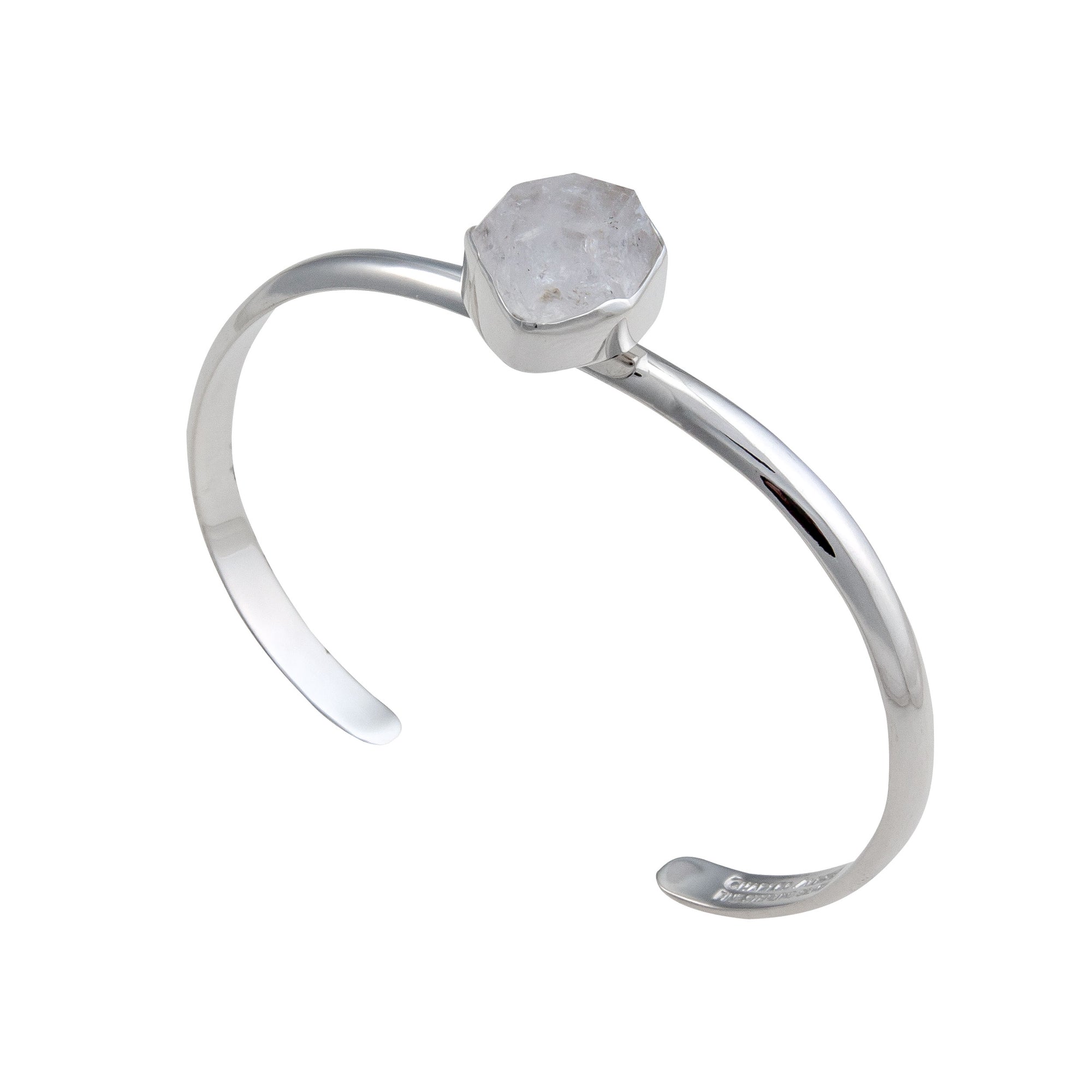 Sterling Silver Herkimer Diamond Mini Cuff | Charles Albert Jewelry