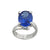 Sterling Silver Lab Created Tanzanite Oval Prong Set Ring | Charles Albert Jewelry