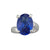 Sterling Silver Lab Created Tanzanite Oval Prong Set Ring | Charles Albert Jewelry