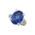 Sterling Silver Lab Created Tanzanite Oval Prong Set Ring | Charles Albert Jewelry