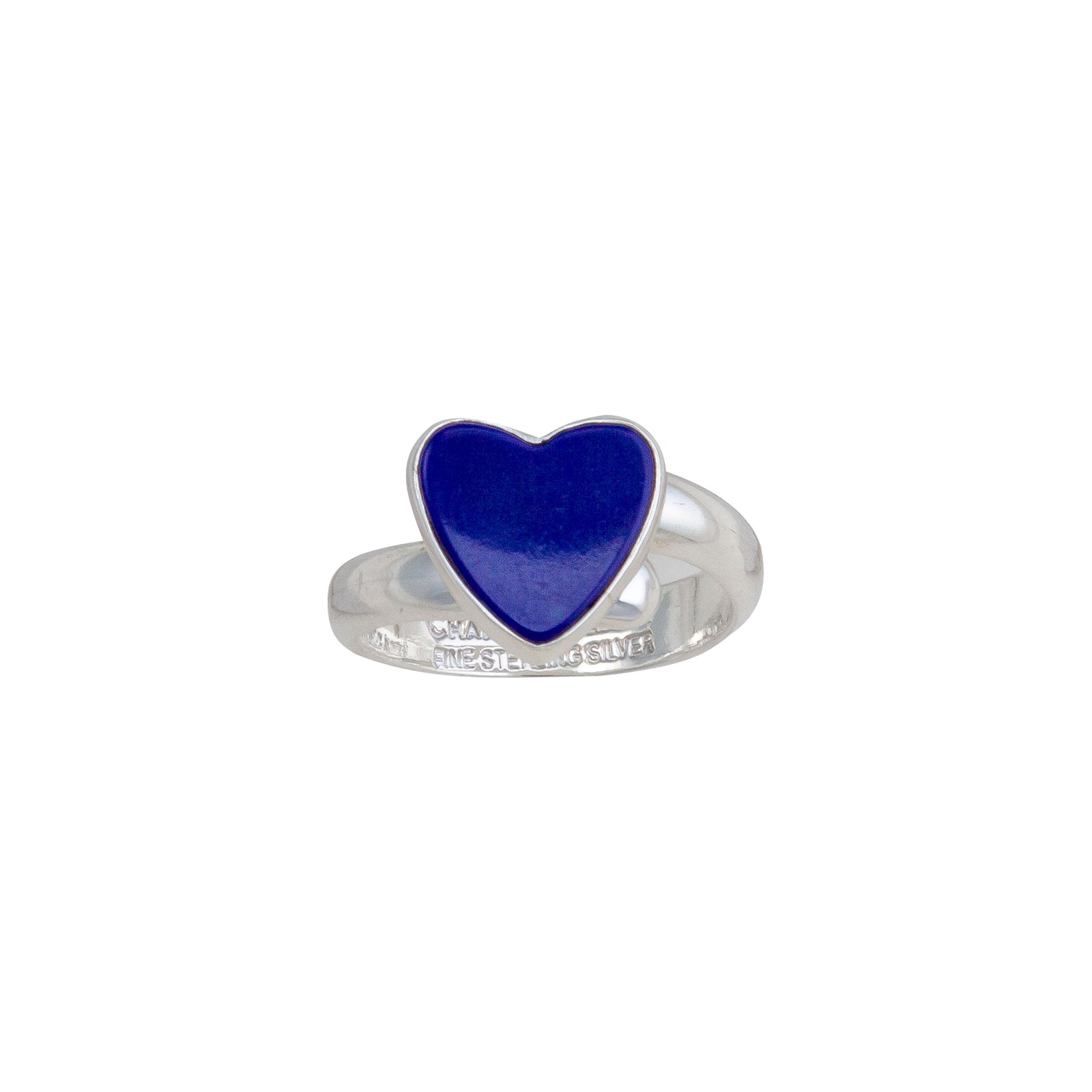 Sterling Silver Lapis Lazuli Heart Adjustable Ring | Charles Albert Jewelry